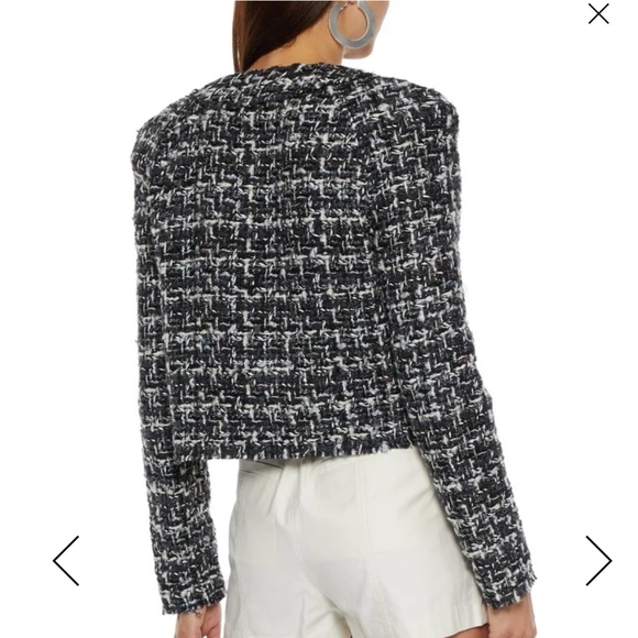 IRO Tweed black and white sparkly jacket size 34 XS - Picture 2 of 5